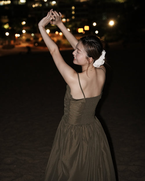 [Élite Collection] Serene Coast ruched maxi dress