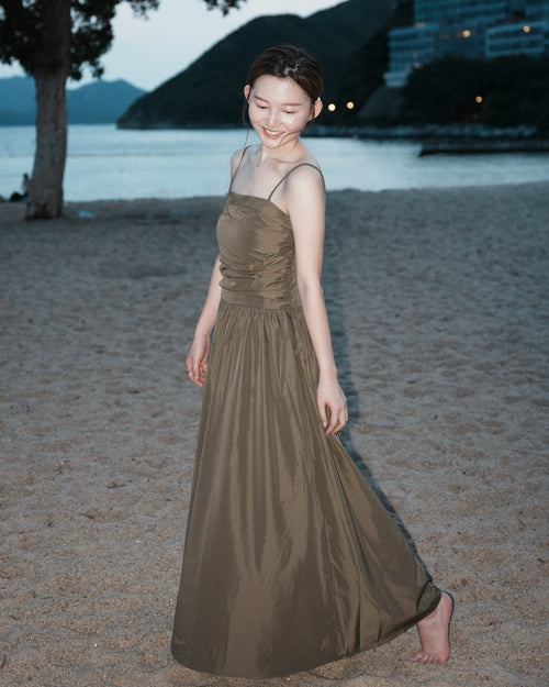 [Élite Collection] Serene Coast ruched maxi dress